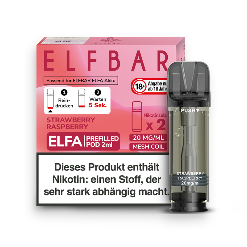 Elf Bar Elfa Pod Strawberry Raspberry 2er Pack