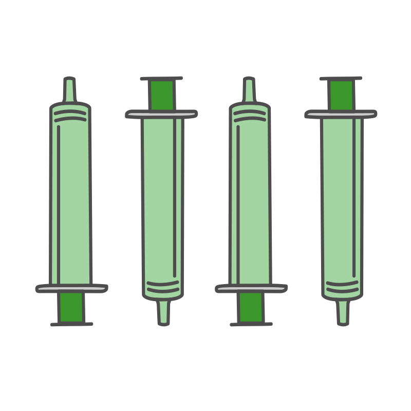 Einwegspritzen 4er Pack