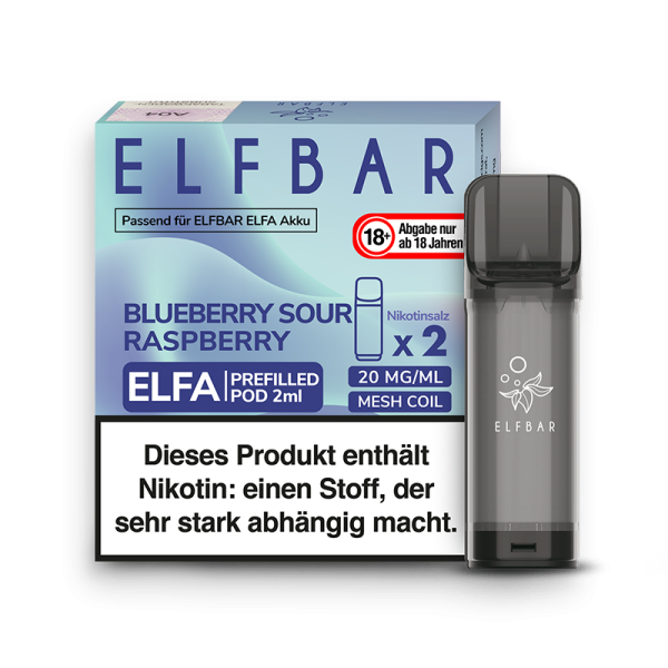 Elf Bar Elfa Pod Blueberry Sour Raspberry 2er Pack